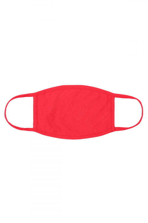 S4-7-2-RFM8002-CT-RD RED MUSTARD PLAIN CLOTH FACE MASK FOR ADULTS WITH FILTER POCKET/12PCS