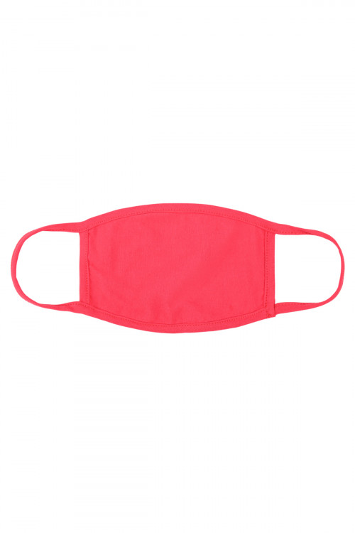 S4-7-2-RFM8002-CT-SCO SUPER CORAL PLAIN CLOTH FACE MASK FOR ADULTS WITH FILTER POCKET/12PCS