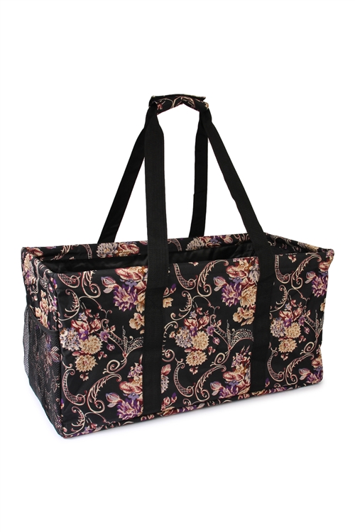 S18-9-1-S2123-209 - GOLDEN FLORAL TRUNK BAG-MULTICOLOR/1PC