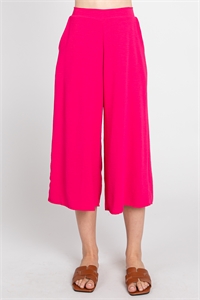 S43-1-1-SA-AD5260-FCH - GAUCHO WOVEN PANTS- FUCHSIA 2-2-2-2