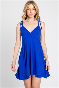 S43-1-1-SA-AD5310-RYL - TIE SHOULDER SURPLUS DRESS- ROYAL 2-2-2