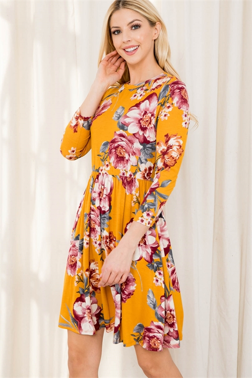 S43-1-1-AD4737 MUSTARD FLORAL DRESS 2-2-2