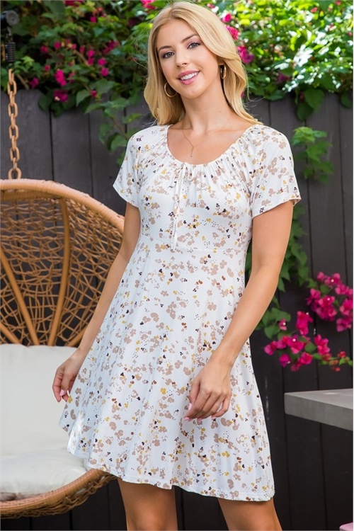 S43-1-1-AD4148-IVORY FLORAL PEASANT SHORT SLEEVE DRESS 2-2-2-2