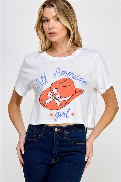 PO-SCT-E2280-W - ALL AMERICAN GIRL FOURTH OF JULY GRAPHIC GARMENT DYED T SHIRTS- WHITE-2-2-2