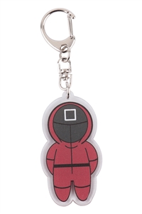 S20-2-3-SQ001-SQ - 2.5" CHARACTER "SQUARE" KEYCHAIN-RED/6PCS
