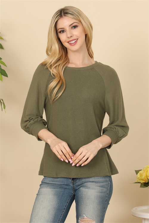 S14-12-3-T21048-OV-1 - OLIVE TOP- OLIVE 3-1-0