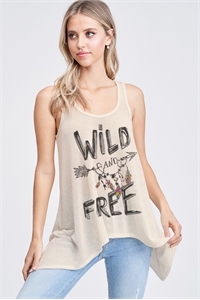 BO - T602G8041-KHK- WILD FREE KNIT TANK TOP- KHAKI 2-2-2