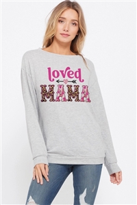 S36-1-1-T625G12029-2-HGY - LOVED MAMA MOTHERS DAY PRINT SOFT SWEATSHIRT -2-2-2