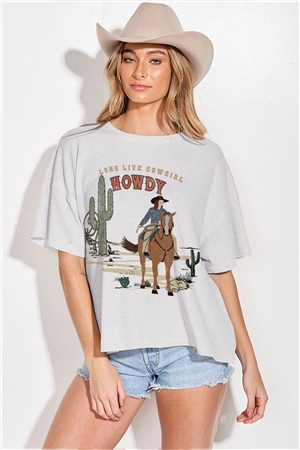 S36-1-1-T940G12225-LTGY - HOWDY THERMAL SHORT SLEEVE TOP- LT. GREY -2-2-2