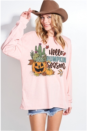 S36-1-1-T965G12890-BLS - PUMPKIN SEASON TRI BLEND OVERSIZED SWEATSHIRT- BLUSH -2-2-2