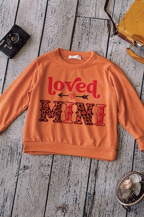 S36-1-1-TK130G12029K-3-RU - KIDS LOVED MINI SOFT LONG SLEEVE TOP- RUST -2-2-2