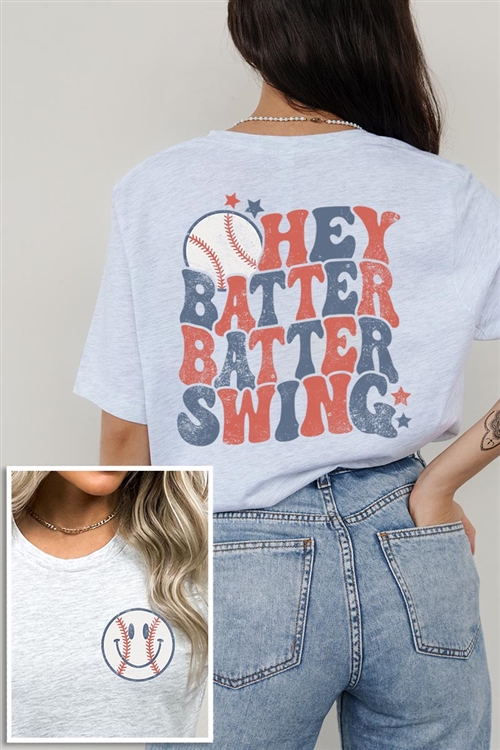 PO-US3001-E2307FK-ASH - HEY BATTER SWING BASEBALL FRONT AND BACK GRAPHIC T SHIRTS- ASH-2-2-2-2