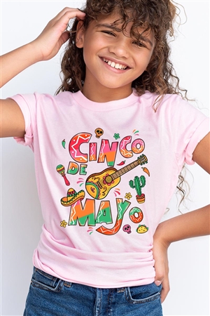 PO-US3001-E2336Z-PIN - CINCO DE MAYO MEXICO PARTY KIDS GRAPHIC T SHIRTS- PINK-2-2-2-2