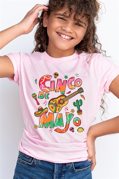 PO-US3001-E2336Z-PIN - CINCO DE MAYO MEXICO PARTY KIDS GRAPHIC T SHIRTS- PINK-2-2-2-2