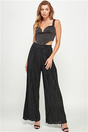 S46-1-1-VS-VIP6044-BK - RELAXED WIDE LEG TROUSERS - BLACK - 2-2-2