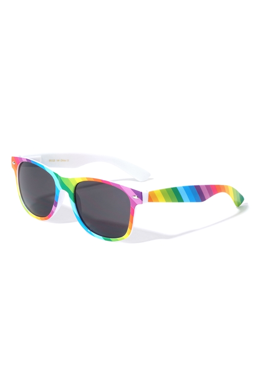 S1-8-2-W-403-RAINB - CLASSIC RAINBOW SUNGLASSES /12PCS