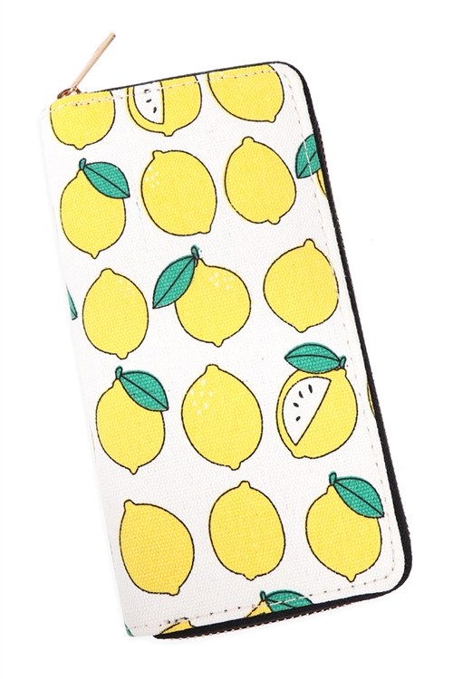 S27-7-1-WA0048-7 -  LEMON DIGITAL PRINTED ZIPPER WALLET/1PC