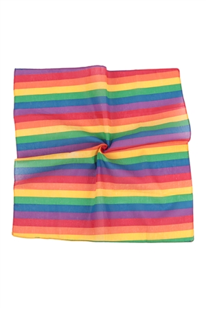 S18-8-4-WCF1024 - RAINBOW STRIPES BANDANA/12PCS