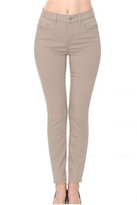 S33-1-1-WJ-90168-KHK - PUSH-UP HIGH-RISE COLORED TWILL PANTS- KHAKI 1-1-2-2-3-2-2-2