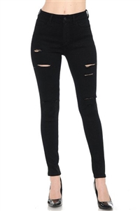 S33-1-1-WJ-90172-BK - HIGH-RISE SLASH DESTRUCTED SKINNY- BLACK-1-1-2-2-3-2-2-2