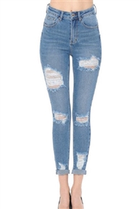 S33-1-1-WJ-90205-MD - PUSH-UP DESTRUCTED CAPRI IN HERITAGE DENIM- MEDIUM-1-1-2-2-3-2-2-2