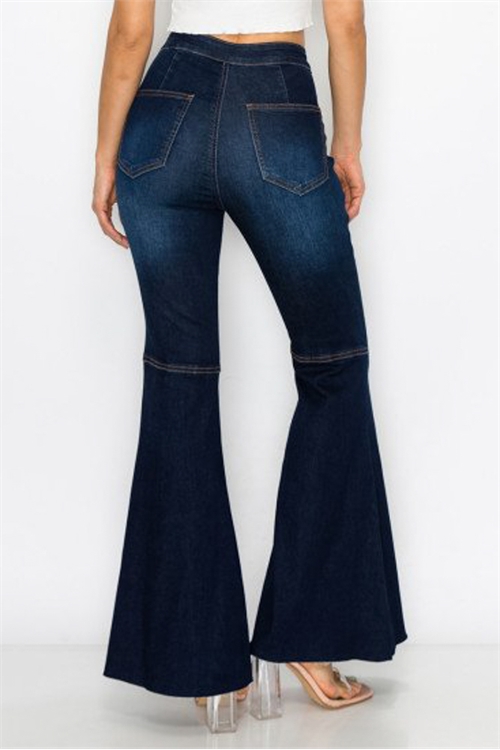 S33-1-1-WJ-90280-DK - SUPER FLARE JEANS- DARK 1-1-2-2-3-2-2-2