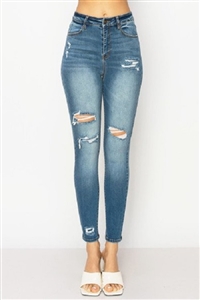 S33-1-1-WJ-90292-MD - HIGH RISE SKINNY DENIM PANTS WITH PATCH WORK- MEDIUM-1-1-2-2-3-2-2-2