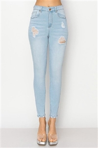 S33-1-1-WJ-90302-LT - HIGH RISE SKINNY DENIM PANTS WITH DISTRESSED- LIGHT-1-1-2-2-3-2-2-2