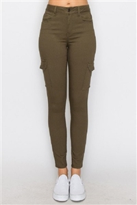 S33-1-1-WJ-90322-MILGN - PUSH-UP HI-RISE CARGO POCKET TWILL SKINNY- MILITARY GREEN-1-1-2-2-3-2-2-2