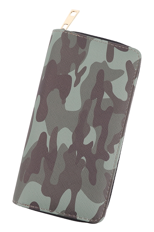 S17-1-4-WT377X223 - CAMOUFLAGE ZIPPER WALLET /1PC