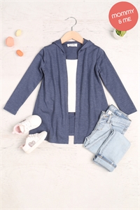S11-5-2-YMC30009TKV-HNV - KIDS LONG SLEEVE OPEN FRONT FRENCH TERRY HOODIE CARDIGAN- H. NAVY 1-1-1-1-1-1-1-1