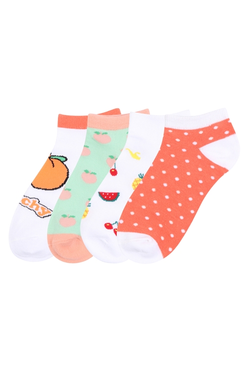 S20-2-3-Z-74475- ASSORTED COLORFUL FRUITS WOMEN SOCKS/12PAIRS
