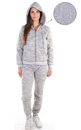 Women's Marled Hoodie and Jogger Set