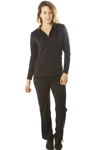 Ladies French Terry Hoodie Jacket and Pant Set / 1-2-2-1