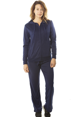 Ladies French Terry Hoodie Jacket and Pant Set / 1-2-2-1