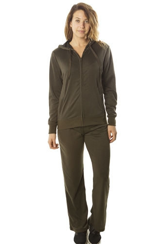 Ladies French Terry Hoodie Jacket and Pant Set / 1-2-2-1