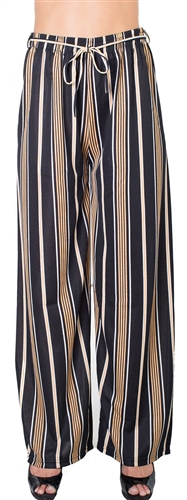 Ladies Striped Palazzo Pants