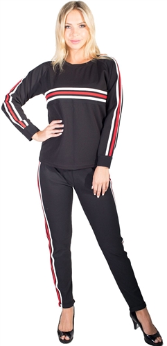 Ladies Side Stripe Set