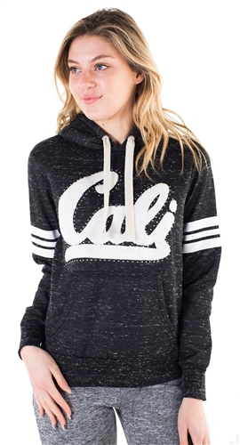 Women's Space Dye, Pullover Hoodie with "Cali" Print