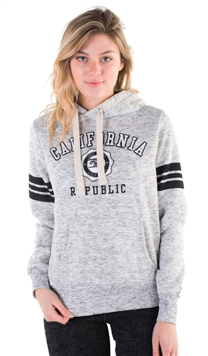 Women's Space Dye, Pullover Hoodie with "California Republic" Print