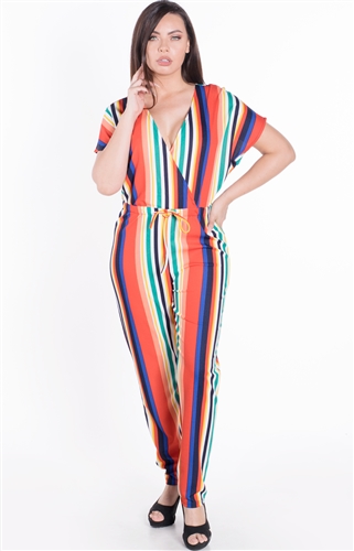 Women's Wrap Jumpsuit with Kimono Sleeves