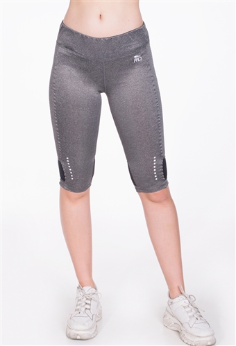 4238N-274156-Grey-Women's Active Running Capri / 1-2-3-1