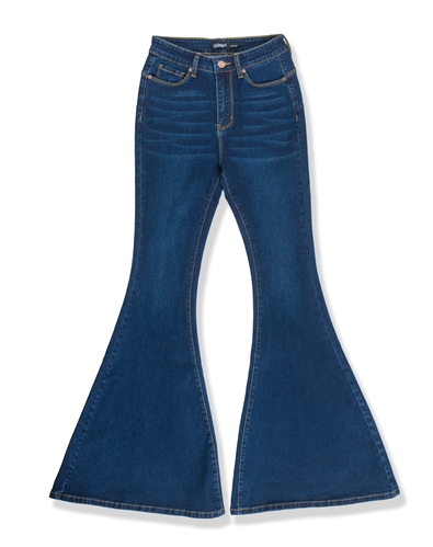 Ladies High Waist Stretchable Bell Bottom Jeans