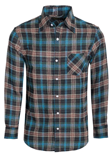 Men's Plaid Button Down Casual Long Sleeve