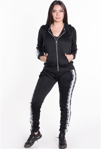 Women's Jacket and Joggers Tricot Tracksuit Set