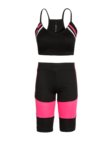 Women's Biker Shorts and Crop Tank Set