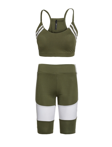 Women's Biker Shorts and Crop Tank Set
