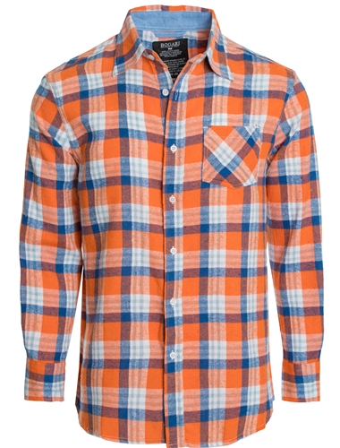 Men's Plaid Button Down Casual Long Sleeve