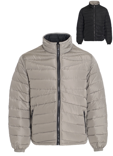 Men's Plus Size Quilted Reversible Puffer Jacket