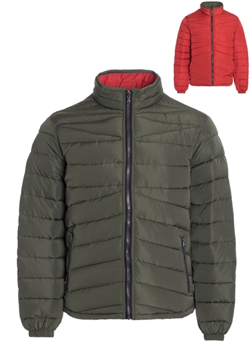 Men's Plus Size Quilted Reversible Puffer Jacket